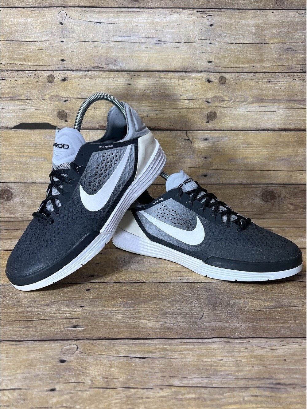 Nike SB Lunarlon Prod Flywire Shoes Grey/White Size 7 Youth